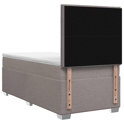 Boxspringbed met matras met hoofdeinde Taupe 90 x 200 cm Stof