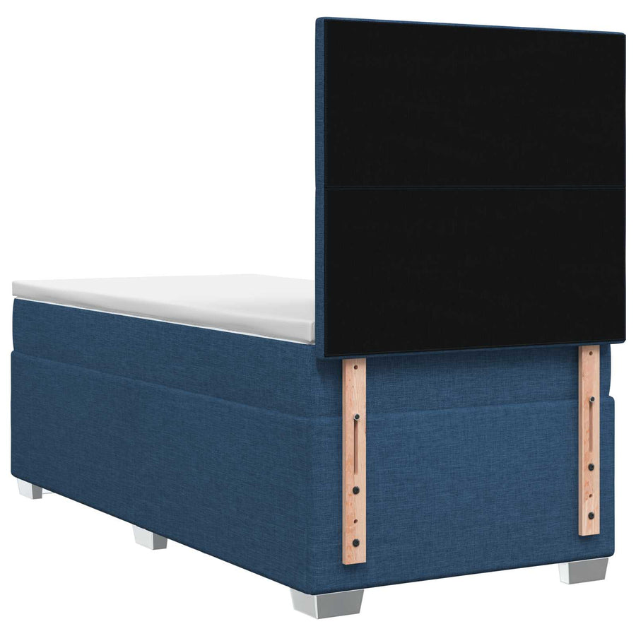 Boxspringbed met matras met hoofdeinde Blauw 100 x 200 cm Stof