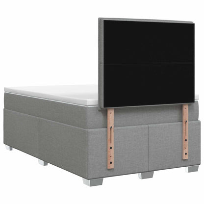 Boxspringbed met matras Lichtgrijs 120 x 190 cm Stof