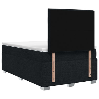 Boxspringbed met matras met hoofdeinde Zwart 120 x 190 cm Stof
