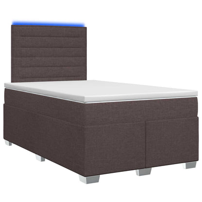 Boxspringbed met matras Donkerbruin 120 x 190 cm Stof