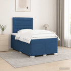 Boxspringbed 120x190 cm blauw stof