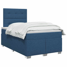 Boxspringbed met matras met hoofdeinde Blauw 120 x 190 cm Stof