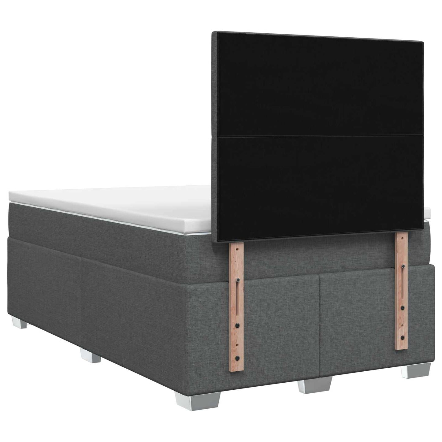 Boxspringbed met matras Donkergrijs 120 x 190 cm Stof