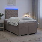 Boxspringbed met matras met hoofdeinde Taupe 120 x 200 cm Stof