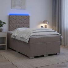Boxspringbed met matras met hoofdeinde Taupe 120 x 200 cm Stof