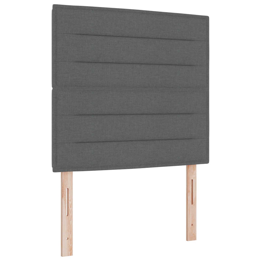 Boxspringbed met matras Donkergrijs 120 x 200 cm Stof