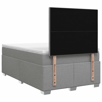Boxspringbed met matras Lichtgrijs 120 x 200 cm Stof
