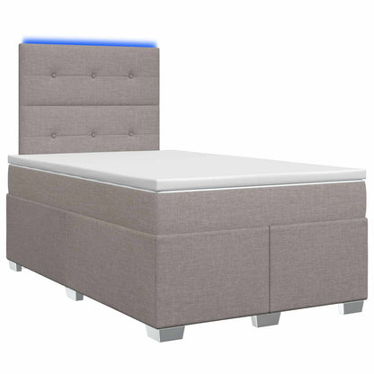 Boxspringbed met matras met hoofdeinde Taupe 120 x 200 cm Stof