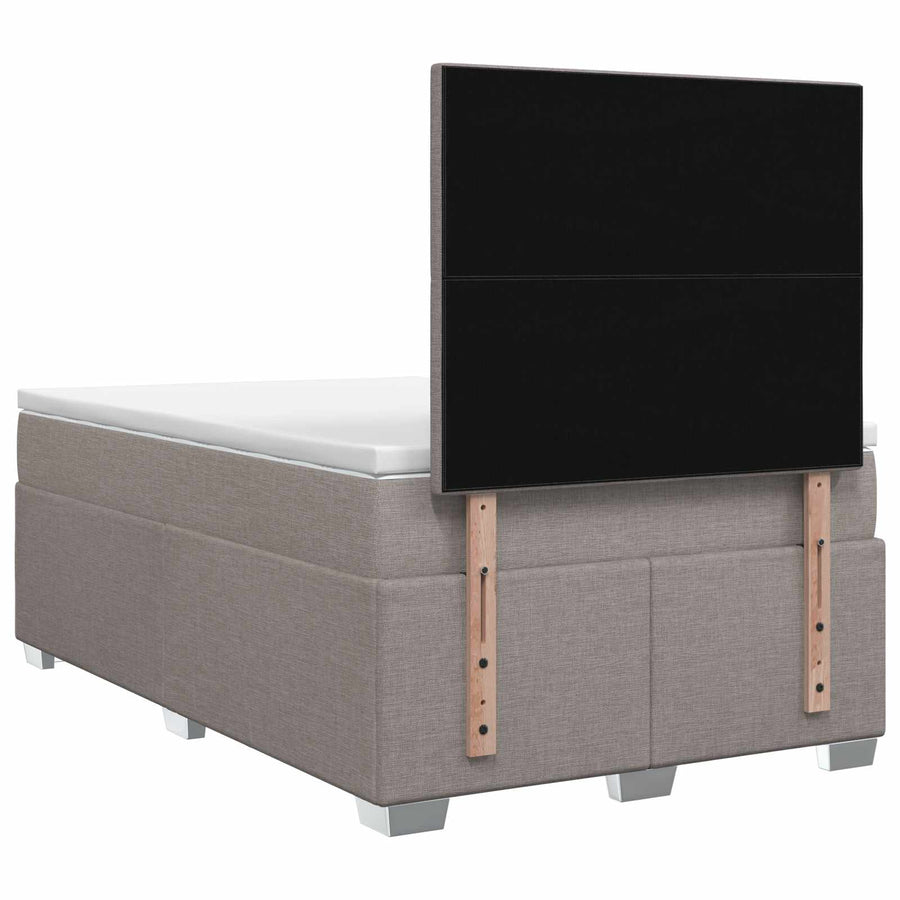 Boxspringbed met matras met hoofdeinde Taupe 120 x 200 cm Stof