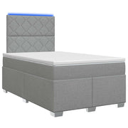 Boxspringbed lichtgrijs 120x200 cm met matras