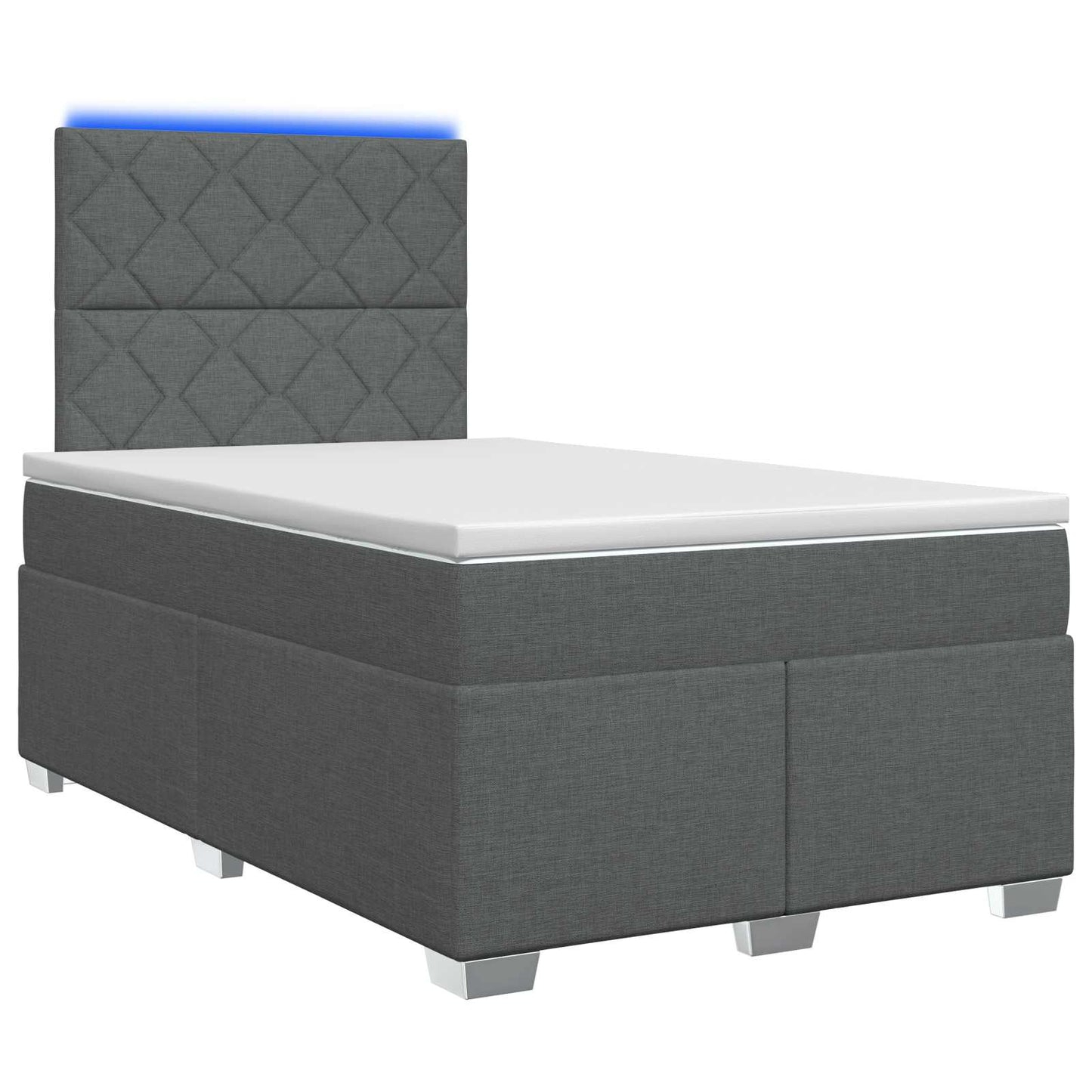 Boxspringbed met matras Donkergrijs 120 x 200 cm Stof