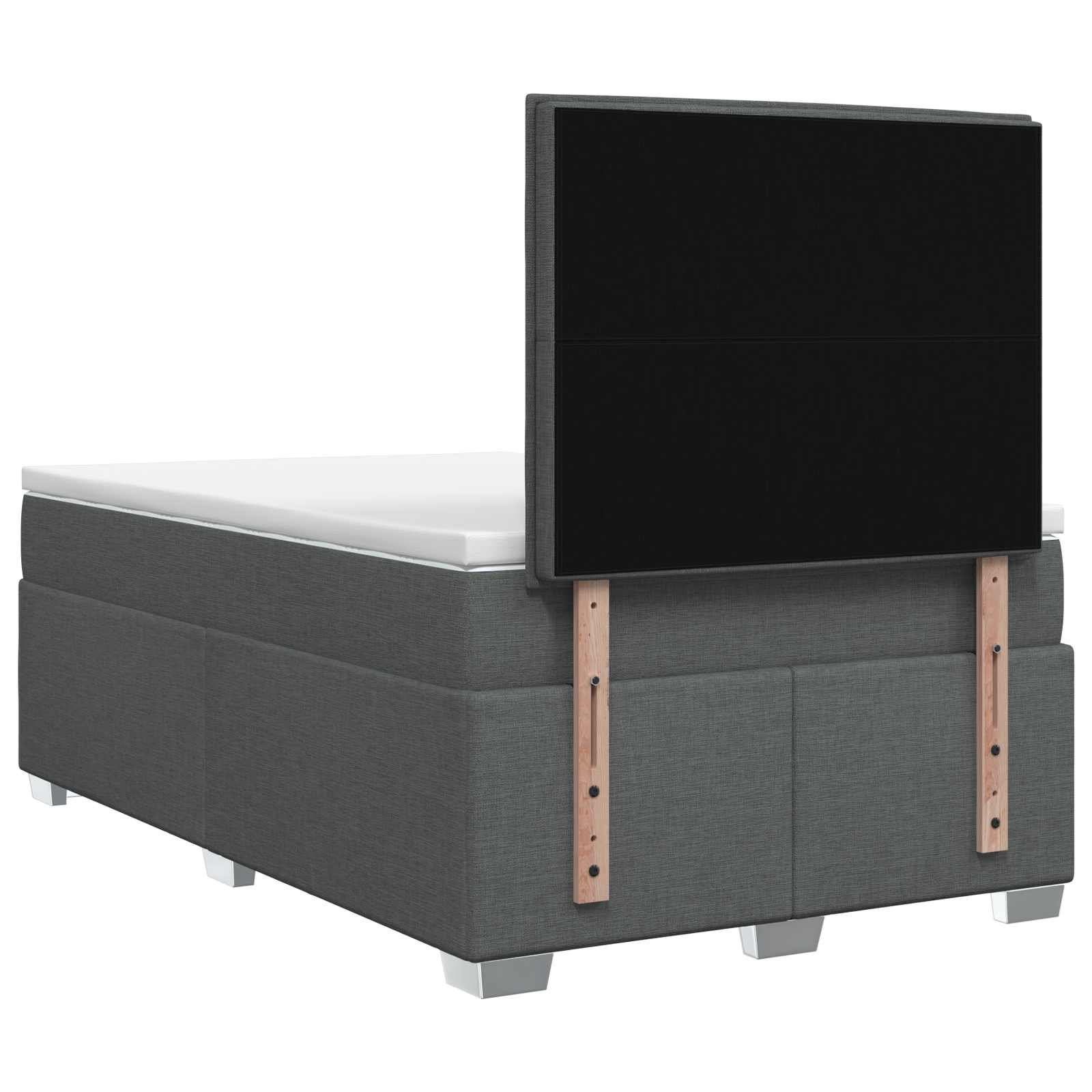 Boxspringbed met matras Donkergrijs 120 x 200 cm Stof