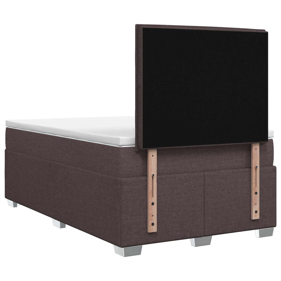 Boxspringbed met matras Donkerbruin 120 x 200 cm Stof