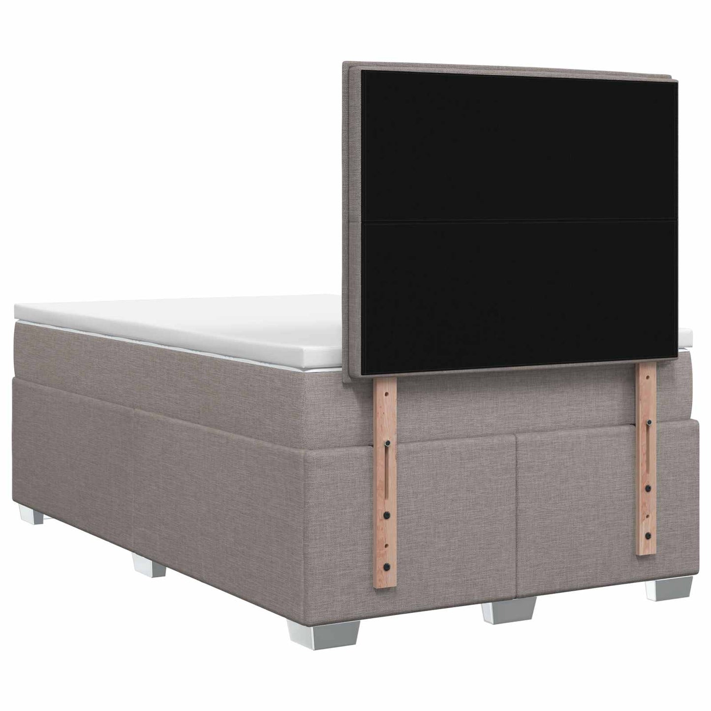 Boxspringbed met matras met hoofdeinde Taupe 120 x 200 cm Stof