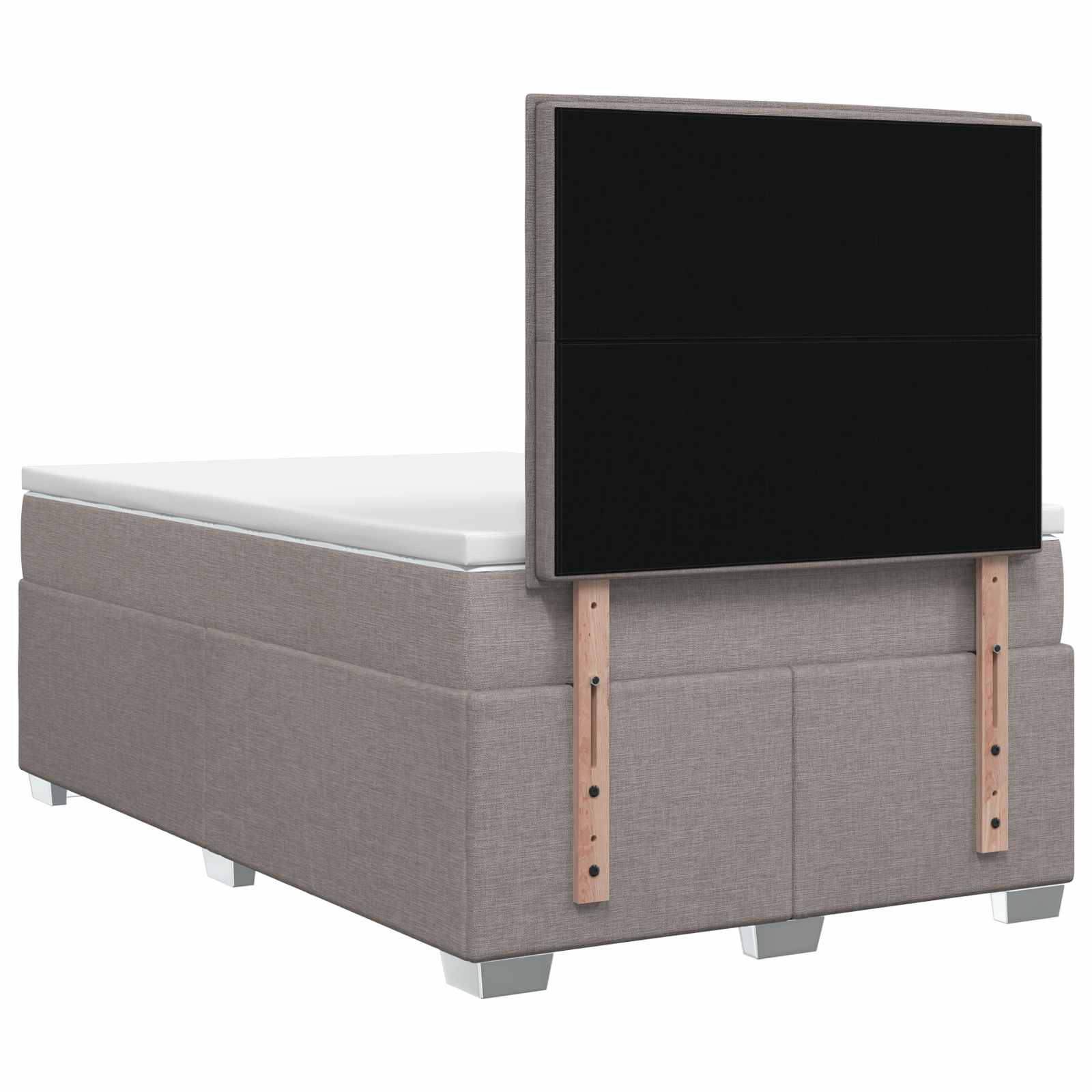 Boxspringbed met matras met hoofdeinde Taupe 120 x 200 cm Stof