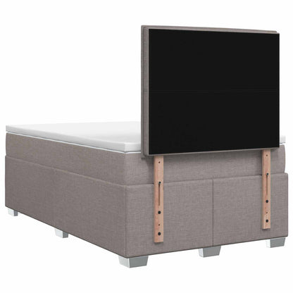 Boxspringbed met matras met hoofdeinde Taupe 120 x 200 cm Stof
