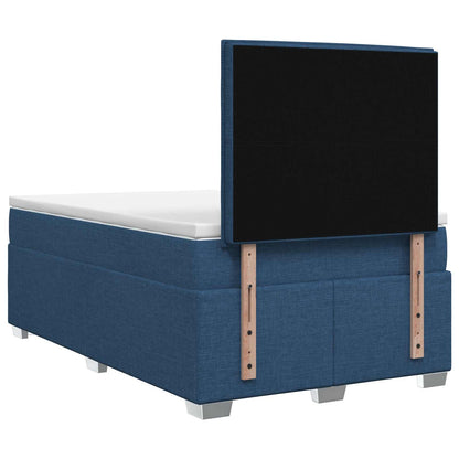 Boxspringbed met matras met hoofdeinde Blauw 120 x 200 cm Stof