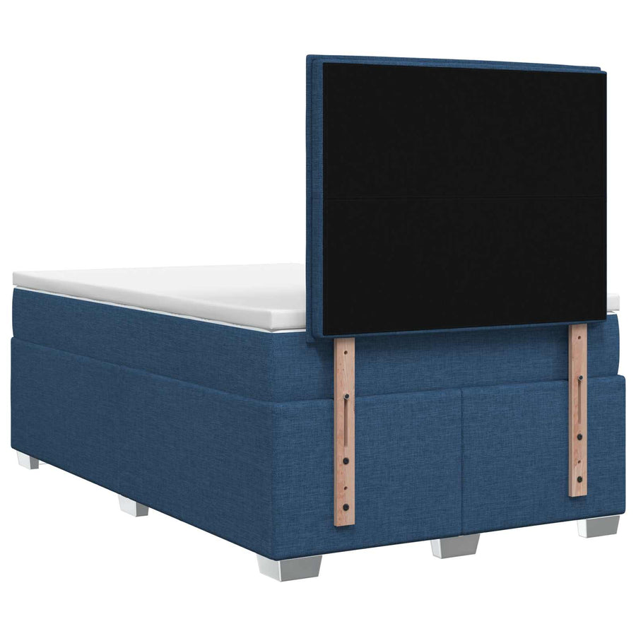 Boxspringbed met matras met hoofdeinde Blauw 120 x 200 cm Stof