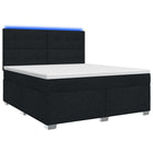 Boxspringbed 140x190 cm zwart met matras
