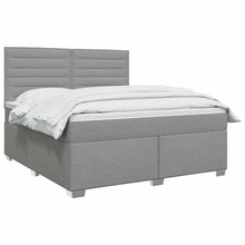 Boxspringbed met matras Lichtgrijs 160 x 200 cm Stof