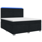 Boxspringbed met matras met hoofdeinde Zwart 160 x 200 cm Stof
