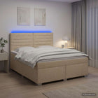 Boxspringbed met matras 160x200 cm crème