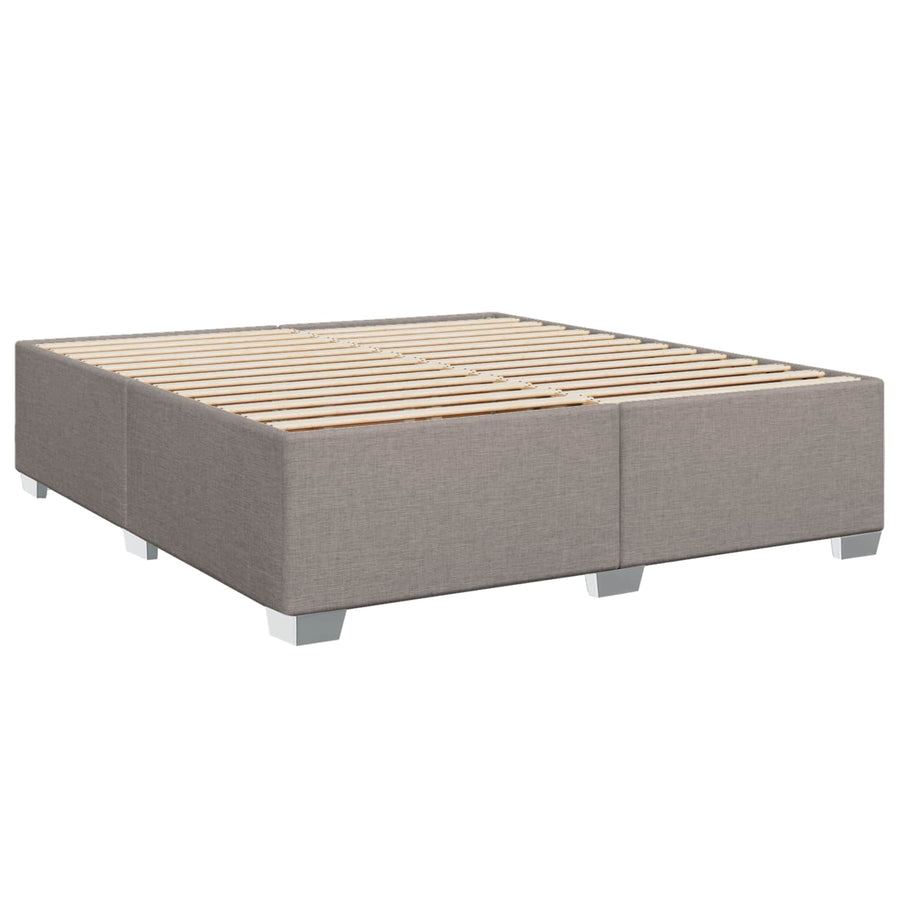 Boxspringbed met matras met hoofdeinde Taupe 180 x 200 cm Stof