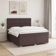 Boxspringbed 180x200 cm donkerbruin stof