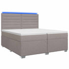 Boxspringbed met matras 200x200 cm taupe
