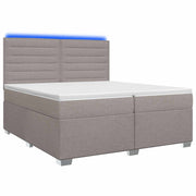 Boxspringbed met matras 200x200 cm taupe