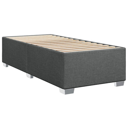 Boxspring Bed met Matras en LED Donkergrijs 90 x 190 cm Stof