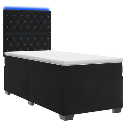 Boxspringbed met matras Zwart 80 x 200 cm Fluweel