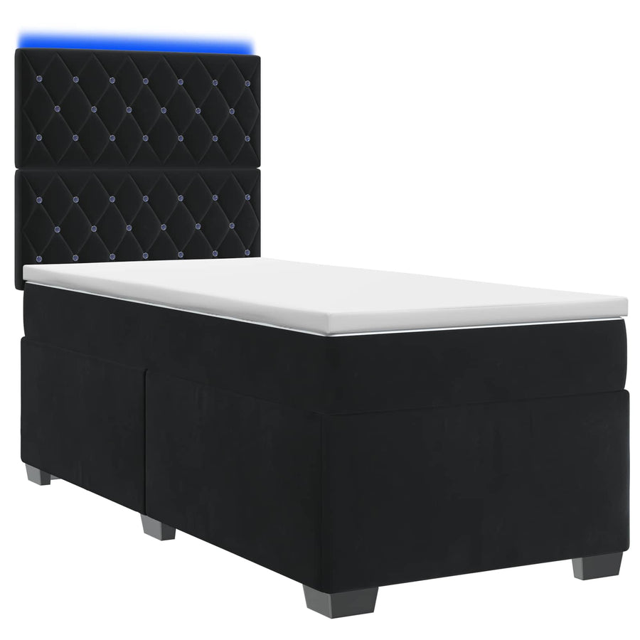 Boxspringbed met matras Zwart 80 x 200 cm Fluweel