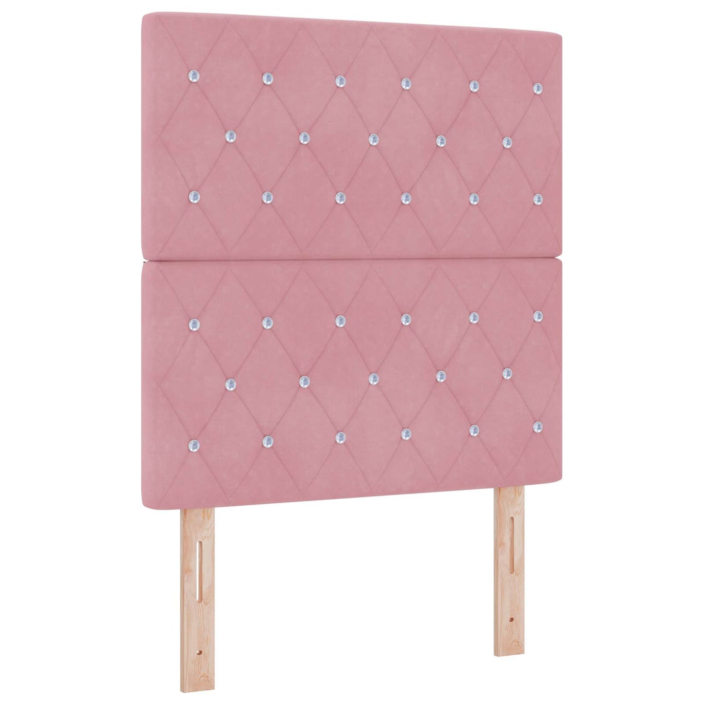 Boxspringbed met matras met hoofdeinde Roze 80 x 200 cm Fluweel