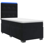 Boxspringbed 80x200 cm zwart met matras