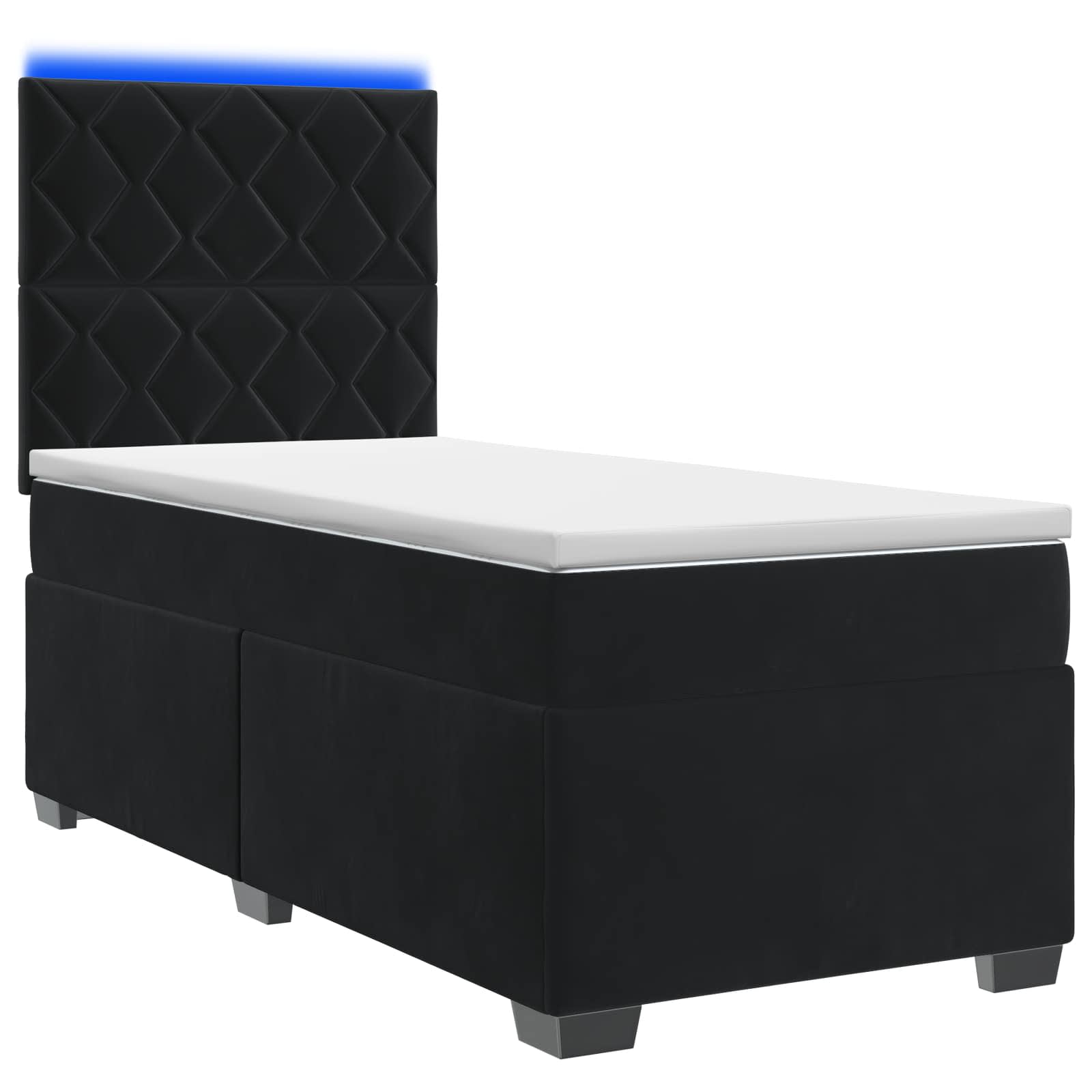 Boxspringbed met matras Zwart 80 x 200 cm Fluweel