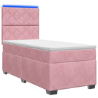 Boxspringbed 80x200 cm roze fluweel