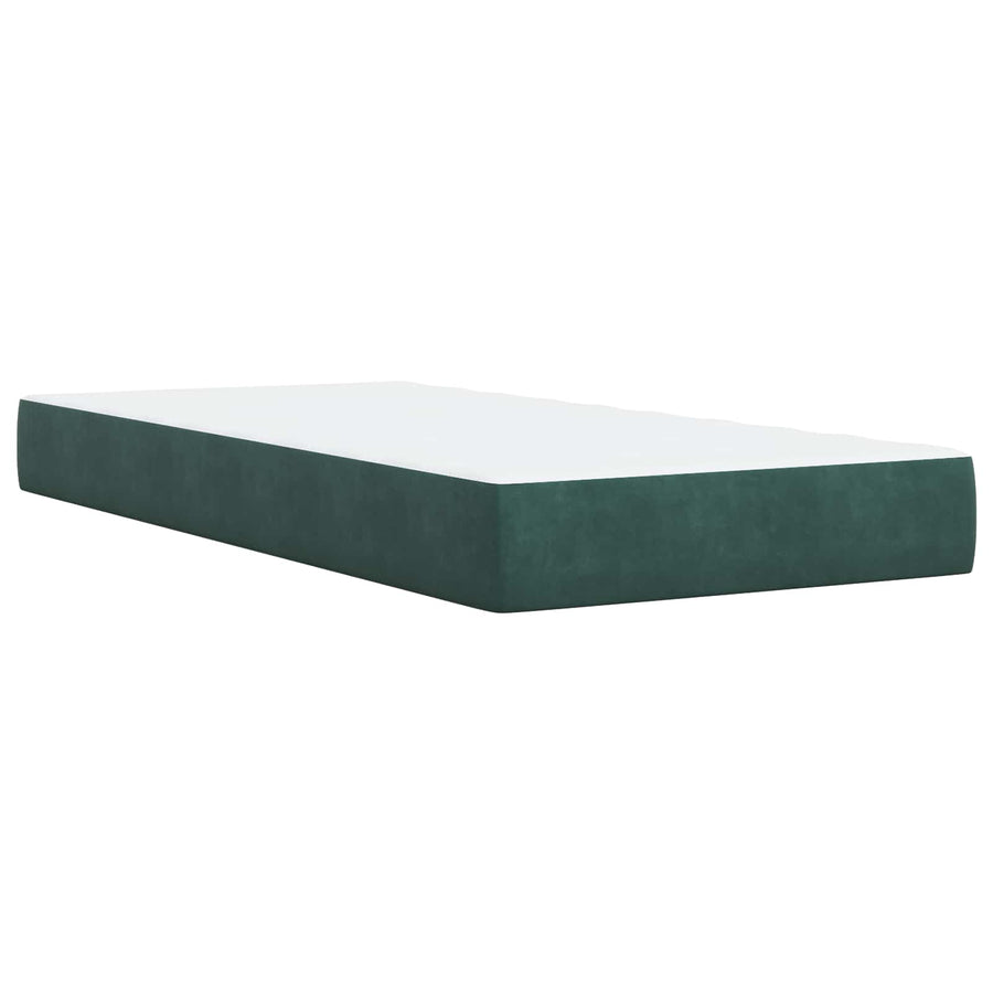 Boxspringbed met matras Donkergroen 90 x 200 cm Fluweel