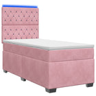 Boxspringbed 90x200 cm roze fluweel