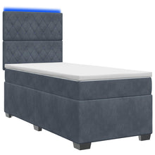 Boxspringbed met matras Donkergrijs 100 x 200 cm Fluweel