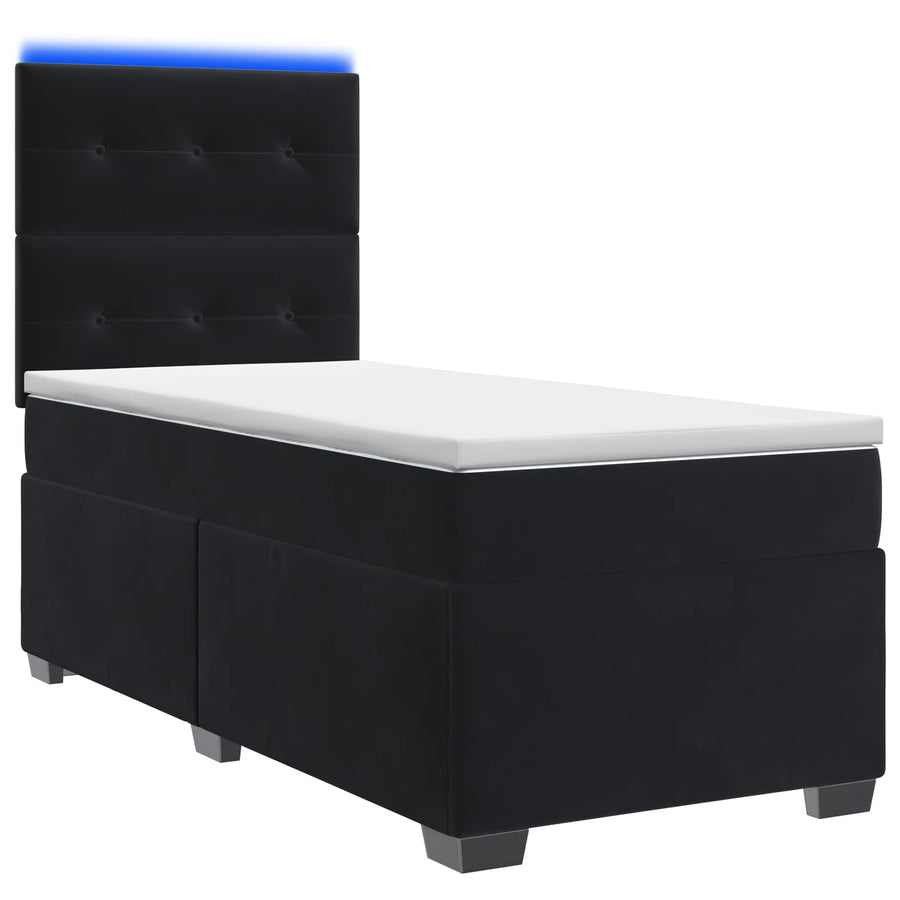 Boxspringbed met matras Zwart 100 x 200 cm Fluweel
