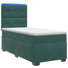 Boxspringbed met matras Donkergroen 100 x 200 cm Fluweel