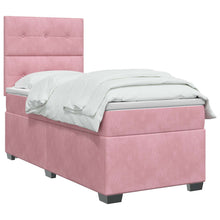 Boxspringbed met matras Roze 100 x 200 cm Fluweel