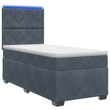 Boxspringbed met matras Donkergrijs 100 x 200 cm Fluweel