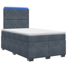 Boxspringbed met matras Donkergrijs 120 x 190 cm Fluweel