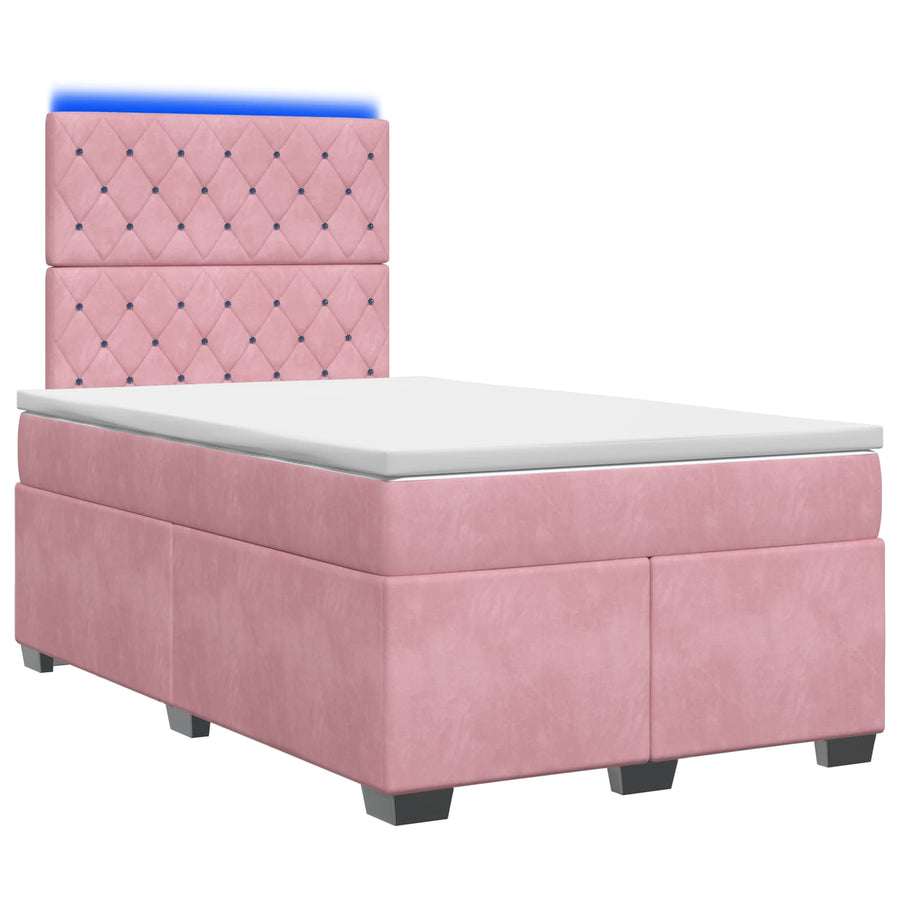 Boxspringbed met matras Roze 120 x 190 cm Fluweel