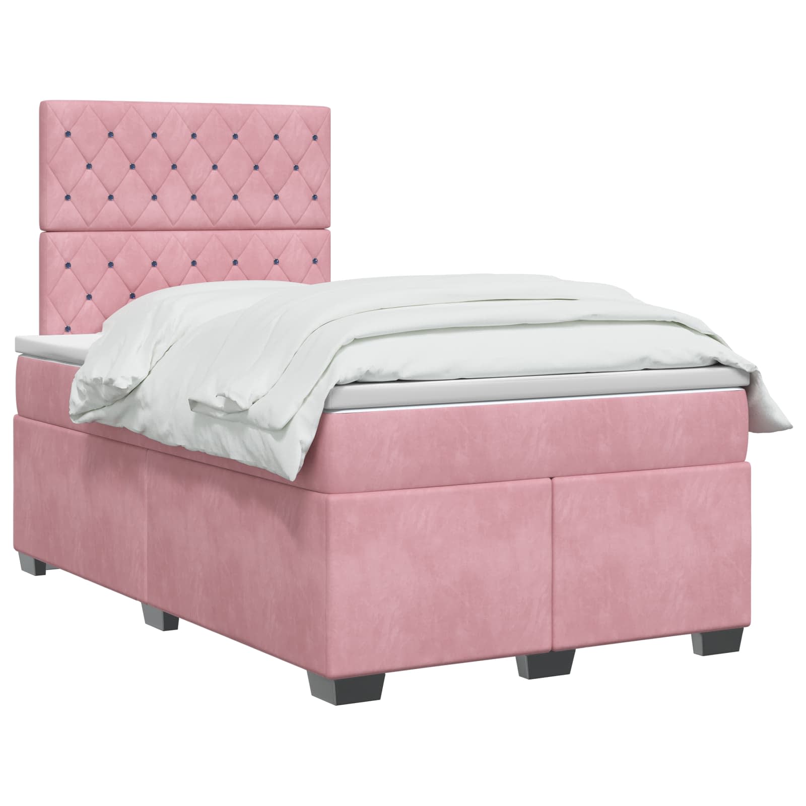 Boxspringbed met matras Roze 120 x 190 cm Fluweel