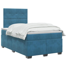 Boxspringbed met matras Blauw 120 x 190 cm Fluweel