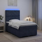 Boxspringbed 120x190 cm donkergrijs fluweel met matras
